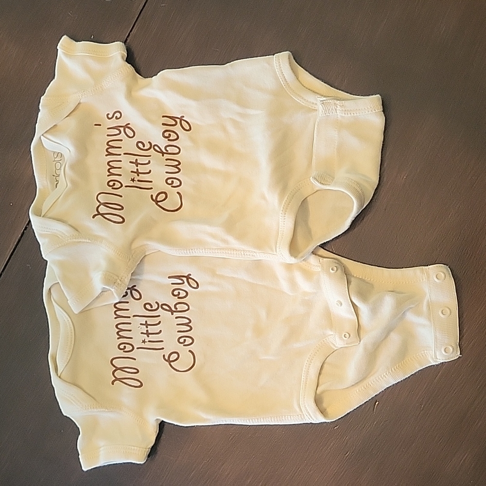 Mommy's Little Cowboy Matching Onsies